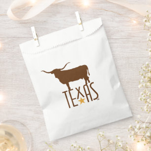 Sachets En Papier Symboles du Texas, Longhorn, marron