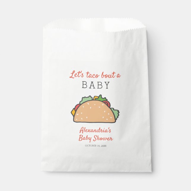Sachets En Papier Taco Bout A Baby shower (Devant)