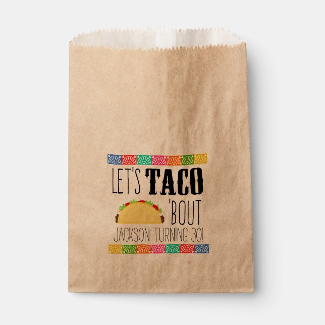 Sachets En Papier Taco 'Bout fête d'anniversaire (Devant)