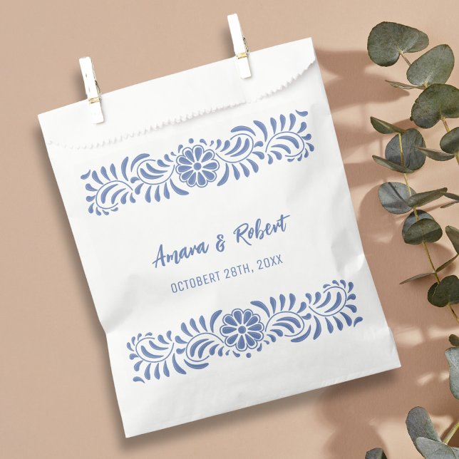 Sachets En Papier Talavera bleu mexicain (Créateur téléchargé)