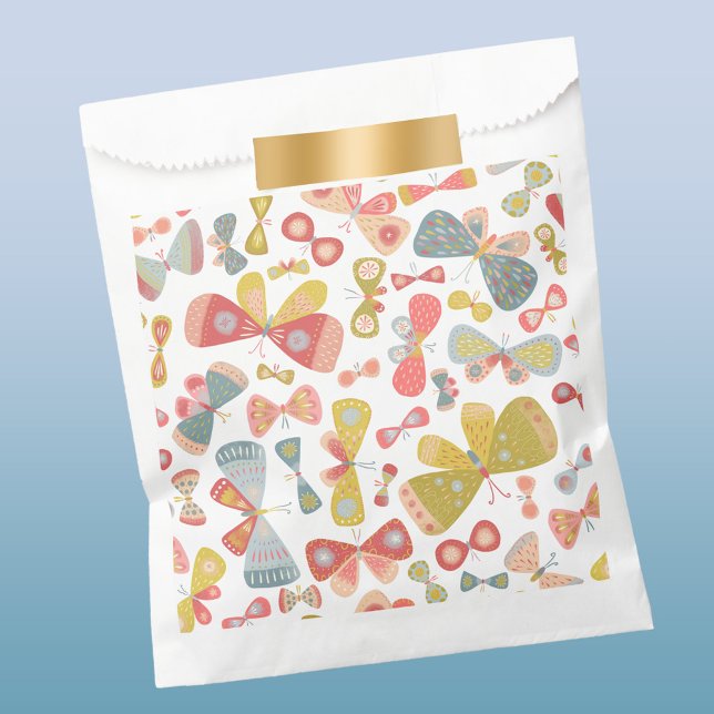 Sachets En Papier Tango papillon (Butterfly pattern fun favor bag)