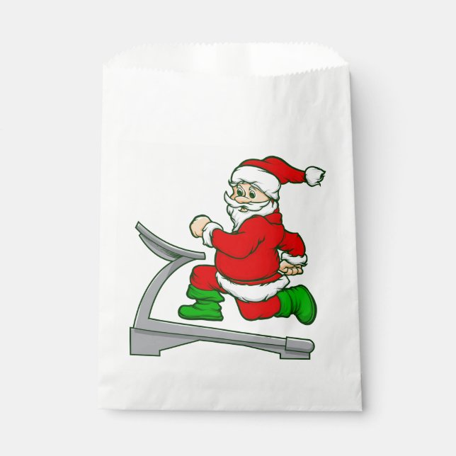 Sachets En Papier tapis de course de Noël père Noël (Devant)