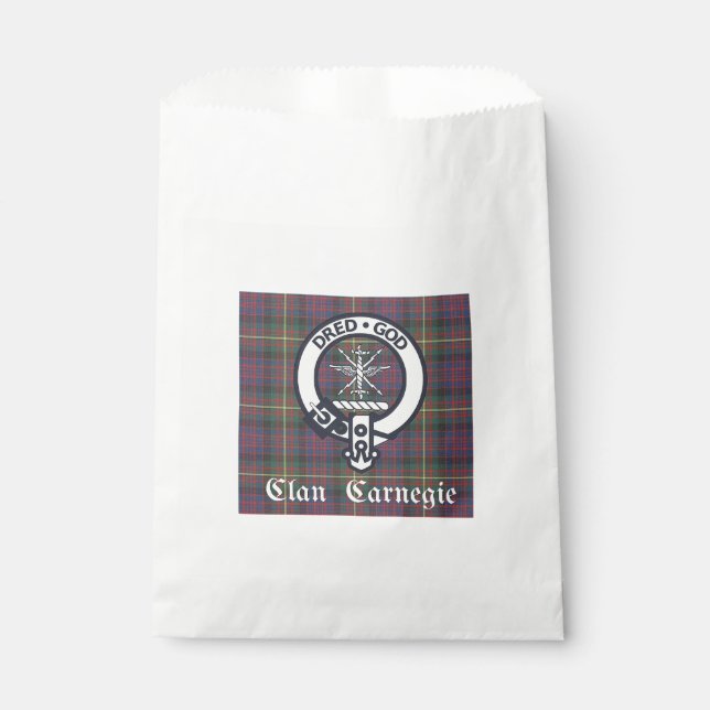Sachets En Papier Tartan Clan Carnegie Crest (Devant)