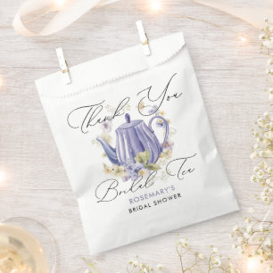 Sachets En Papier Tea nuptiale Purple Teapot Fête des mariées