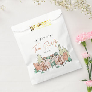 Sachets En Papier Tea party filles anniversaire mignonne