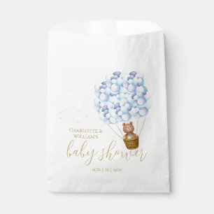 Sachets En Papier Teddy Bear Bearly Wait Blue Boy Baby shower