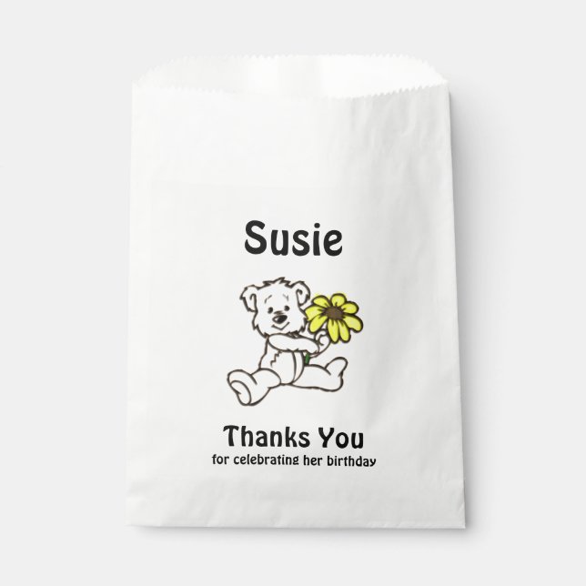 Sachets En Papier Teddy Bear Merci (Devant)