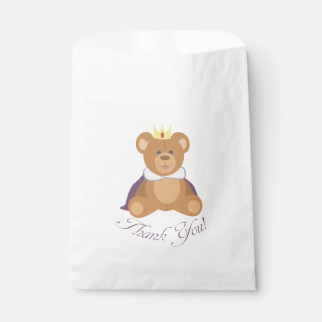 Sachets En Papier Teddy Bear Prince (Merci !) (Devant)