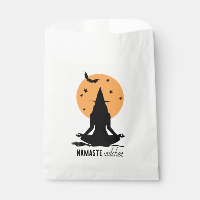 Sachets En Papier Témoins de yoga d'Halloween contemporain (Devant)