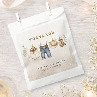 Sachets En Papier Tenue de petit cow-boy western pour Baby Shower