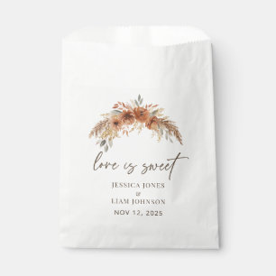 Sachets En Papier Terracotta Boho Fall Floral Mariage L'amour est do