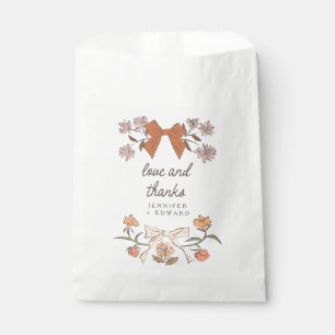 Sachets En Papier Terracotta Bows and Blossoms Boho Mariage
