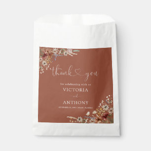 Sachets En Papier Terracotta Minuscule Fête des mariées Fleur sauvag