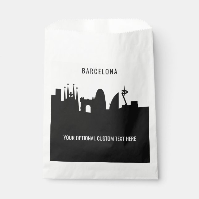Sachets En Papier Texte personnalisé de Barcelona Landmarks (Devant)