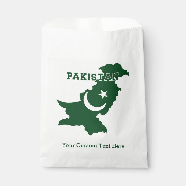 Sachets En Papier Texte personnalisé Pakistan (Devant)
