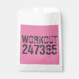 Sachets En Papier Texte usé et rayé Workout 247365 rose