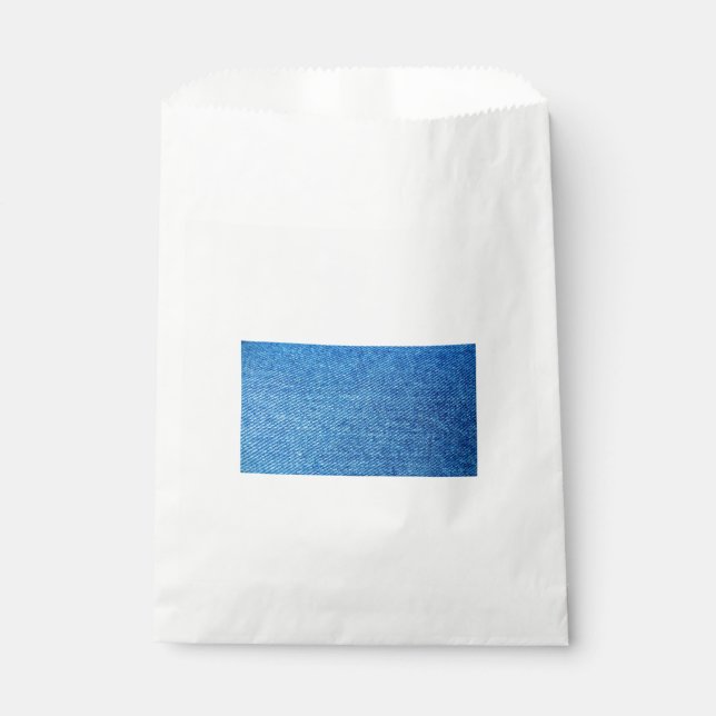 Sachets En Papier Texture de Denim bleu (Devant)