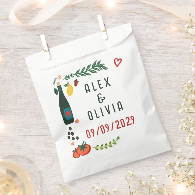 Sachets En Papier That's Amore Italian Food CUSTOM Wedding  (Coupé)