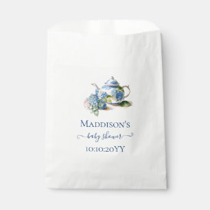 Sachets En Papier Thé dansant pour Baby Shower avec Hydrangeas bleus