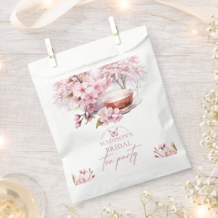 Sachets En Papier Thé nuptiale en fleurs de cerisier personnalisé