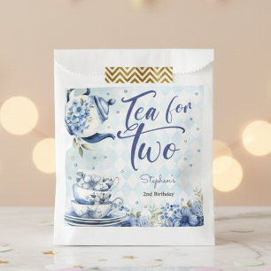 Sachets En Papier Thé pour deux, deuxième anniversaire pour les enfa