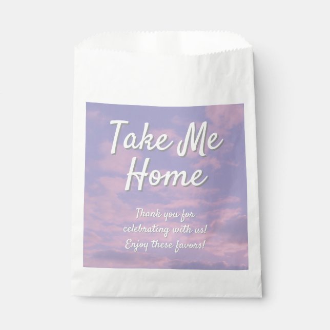 Sachets En Papier Thème d'amour des nuages de rêve (Devant)