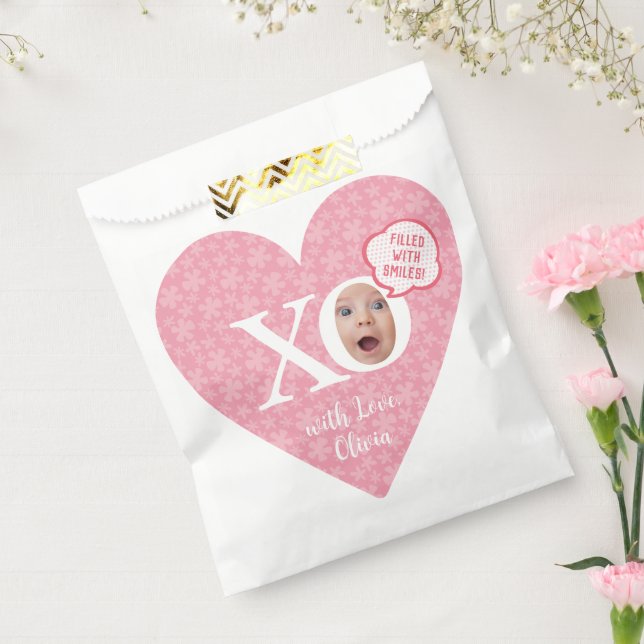 Sachets En Papier Thème de coeur 1er anniversaire (Scellé)