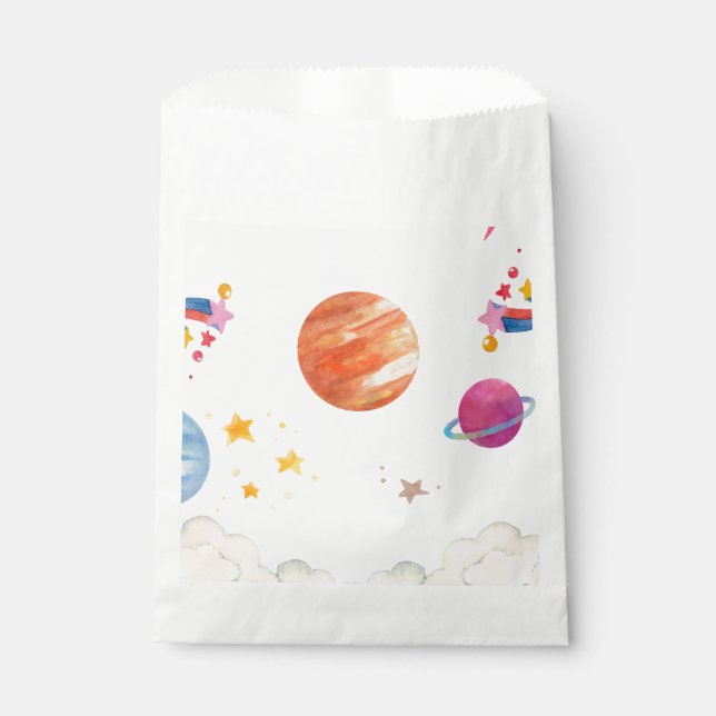 Sachets En Papier Thème de galaxie spatiale - Lumière (Devant)