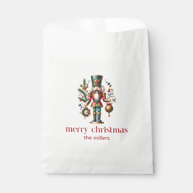Sachets En Papier Thème de Noël Nutcracker (Devant)
