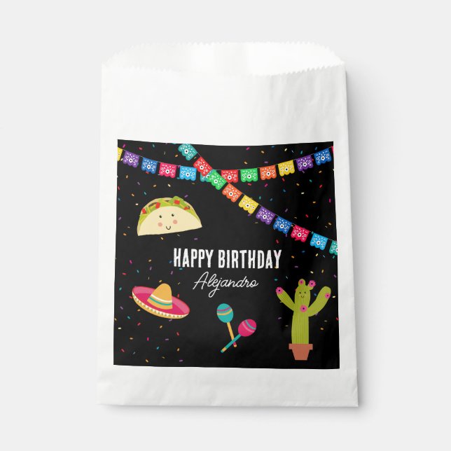 Sachets En Papier Thème mexicain Fiesta - Taco Bout une fête Anniver (Devant)