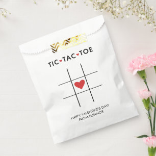 Sachets En Papier Tic Tac Toe Valentine, École pour enfants