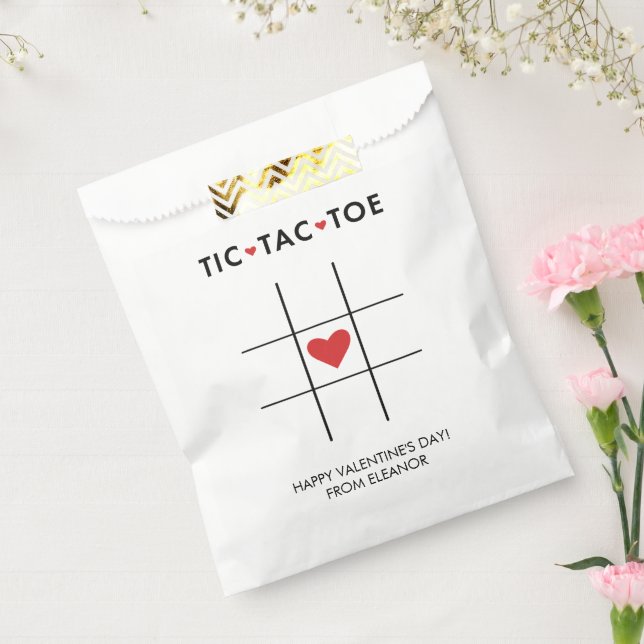 Sachets En Papier Tic Tac Toe Valentine, École pour enfants (Scellé)