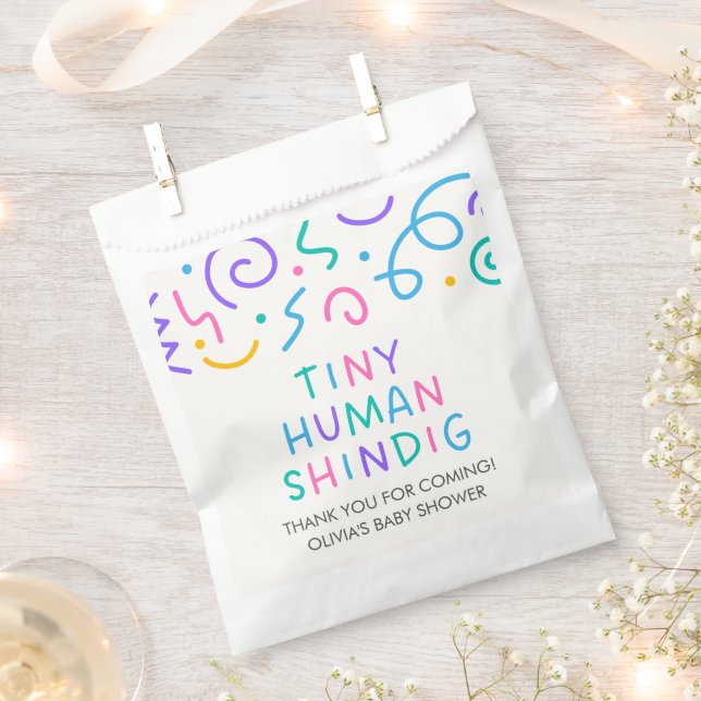Sachets En Papier Tiny Human Shindig Baby Shower (Coupé)