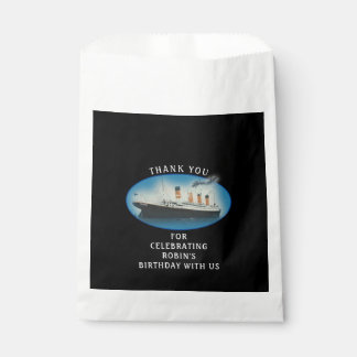 Sachets En Papier Titanic Birthday Black RMS White Star Line Ship