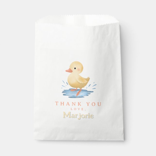 Sachets En Papier Toddlers Cute Farm Duck Birthday Favor (Devant)