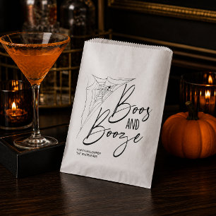 Sachets En Papier Toile d'araignée Halloween « Huées et Boissons »