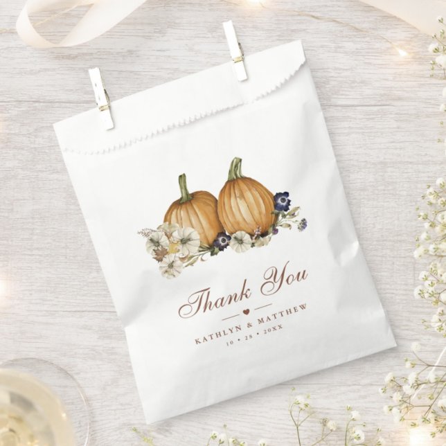 Sachets En Papier Tomber dans l'amour Citrouille Botanique Automne M (Créateur téléchargé)