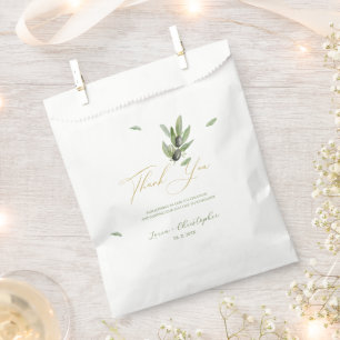 Sachets En Papier Toscane Olivier Feuille Branche Merci
