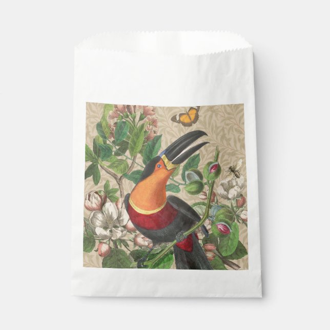 Sachets En Papier Toucan Jungle Tropical Bird Belle antique (Devant)
