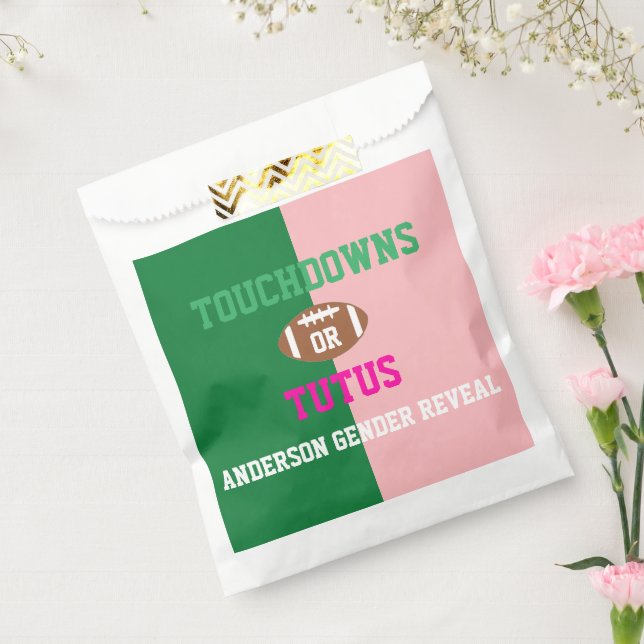 Sachets En Papier Touchdowns ou Tutus Genre Reveal (Scellé)