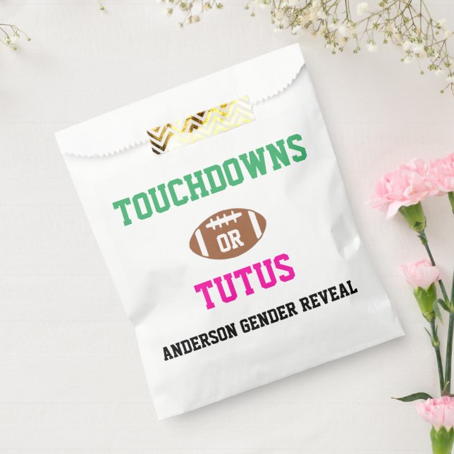 Sachets En Papier Touchdowns ou Tutus Genre Reveal (Scellé)