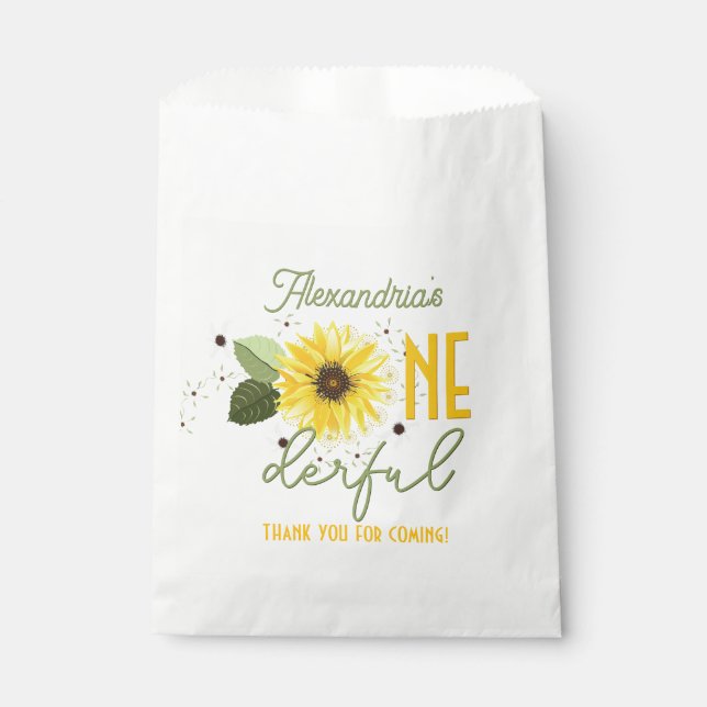 Sachets En Papier Tournesol 1er anniversaire (Devant)