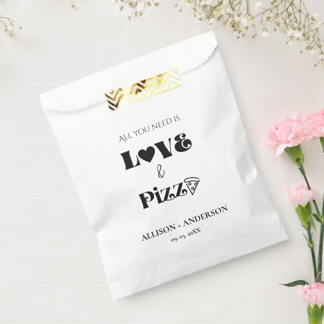 Sachets En Papier Tout ce dont vous avez besoin est pizza & Love nup (Scellé)