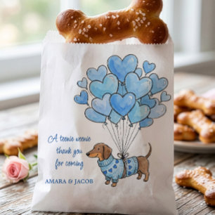 Sachets En Papier Tout Petit Merci Bébé Garçon Teckel Toutou