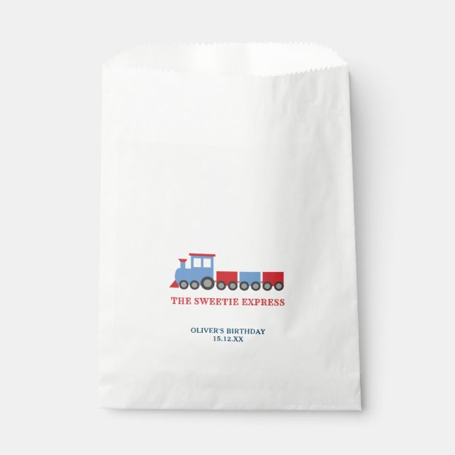 Sachets En Papier Train fête anniversaire Sweet Bags (Devant)