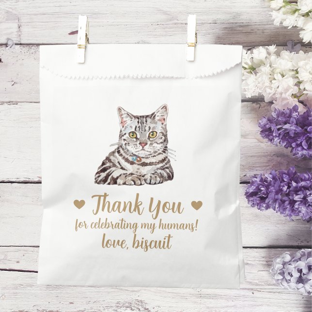 Sachets En Papier Traitement de chat Mariage Faveur Sac (Créateur téléchargé)