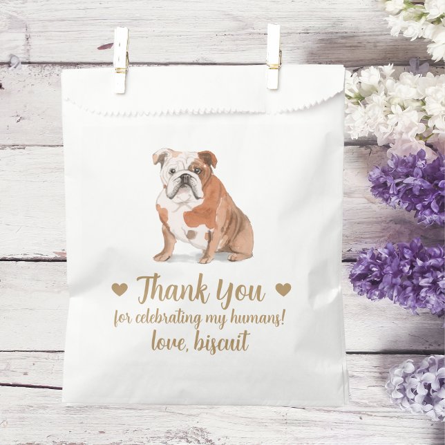 Sachets En Papier Traitement de chien Mariage Faveur Sac (Créateur téléchargé)