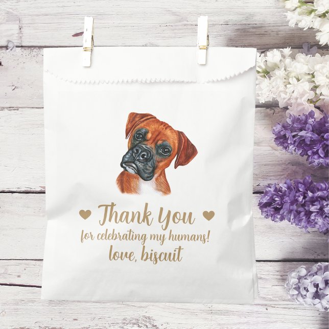 Sachets En Papier Traitement de chien Mariage Faveur Sac (Créateur téléchargé)