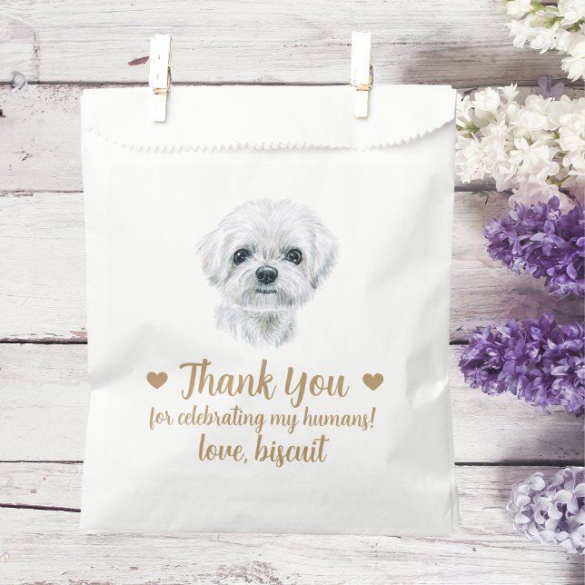 Sachets En Papier Traitement de chien Mariage Faveur Sac (Créateur téléchargé)