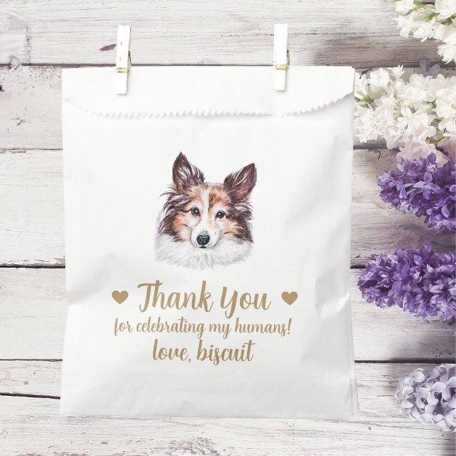 Sachets En Papier Traitement de chien Mariage Faveur Sac (Créateur téléchargé)